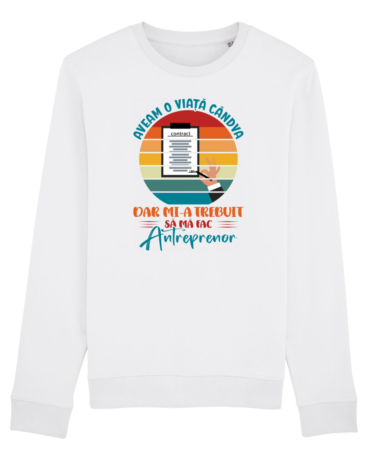 Bluză mânecă lungă Unisex Rise White