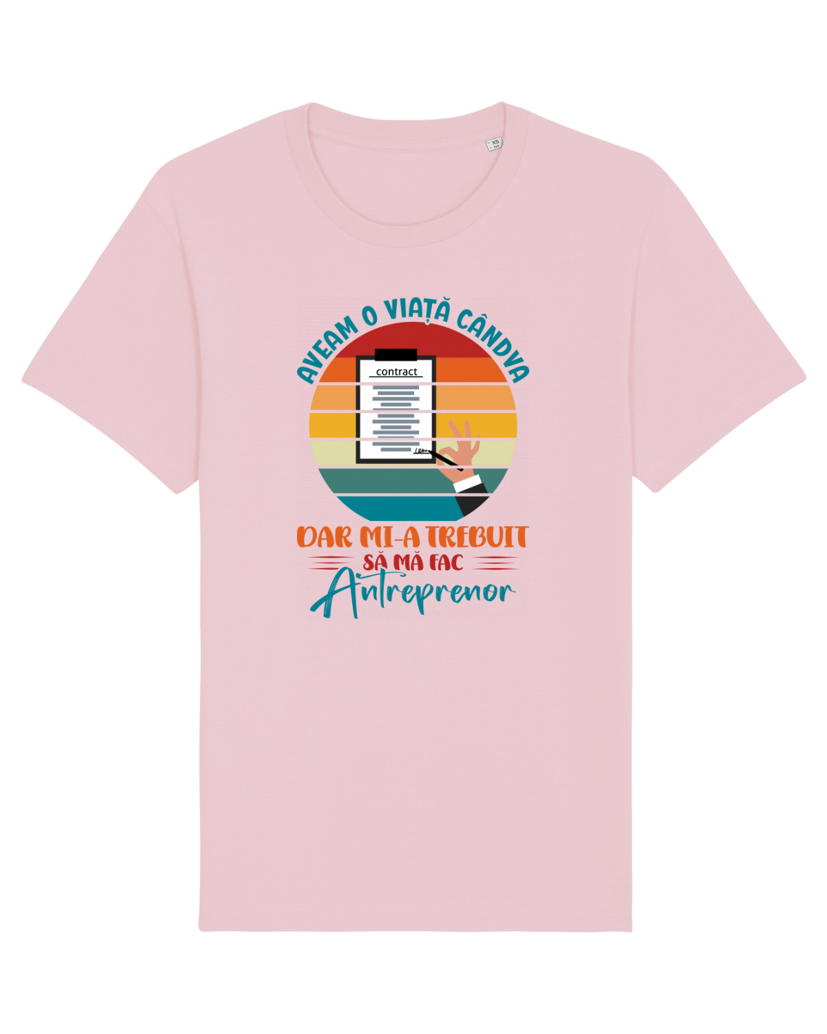 Tricou mânecă scurtă Unisex Rocker Cotton Pink