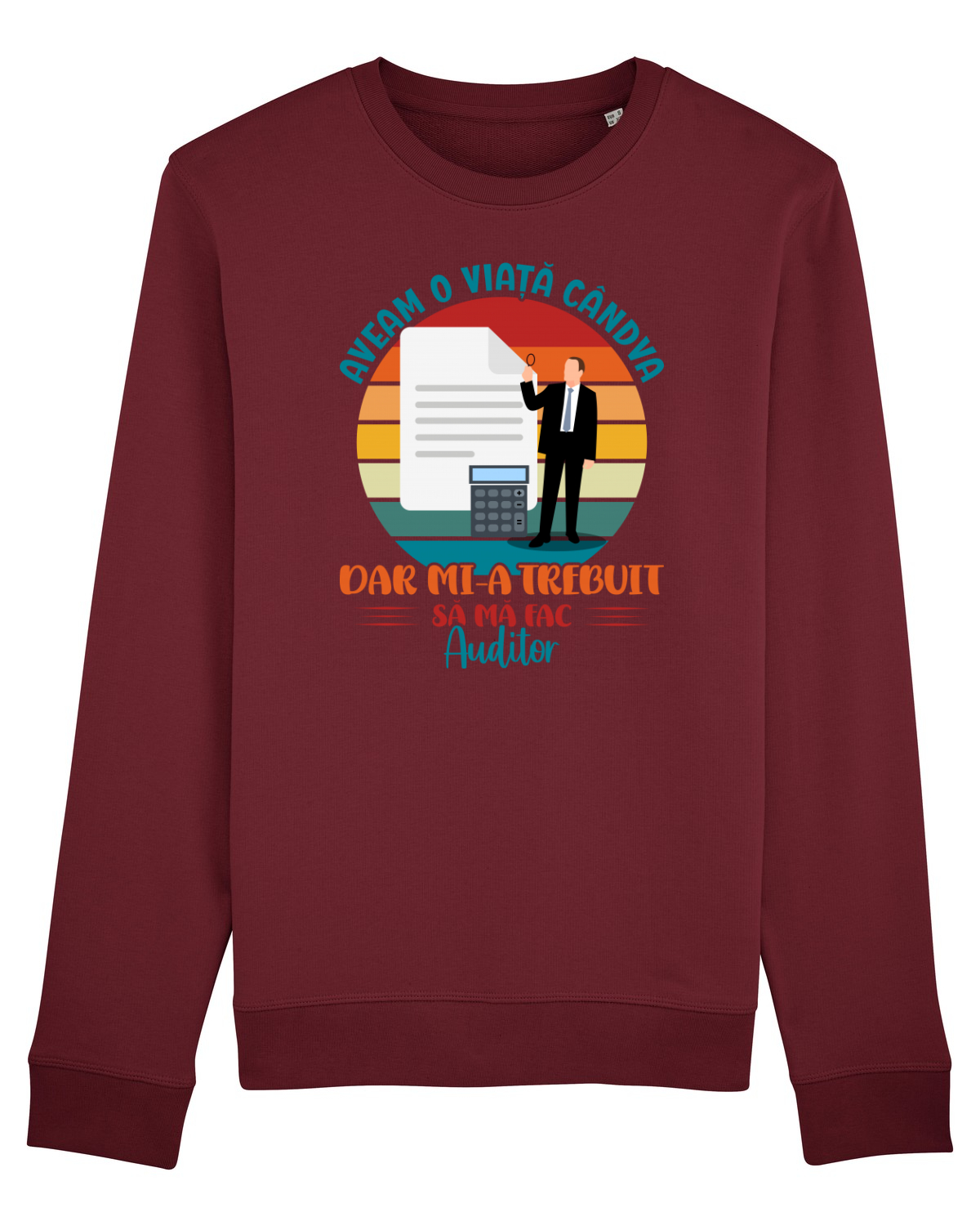 Bluză mânecă lungă Unisex Rise Burgundy