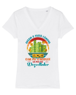 M-am făcut dezvoltator Tricou mânecă scurtă guler V Damă Evoker
