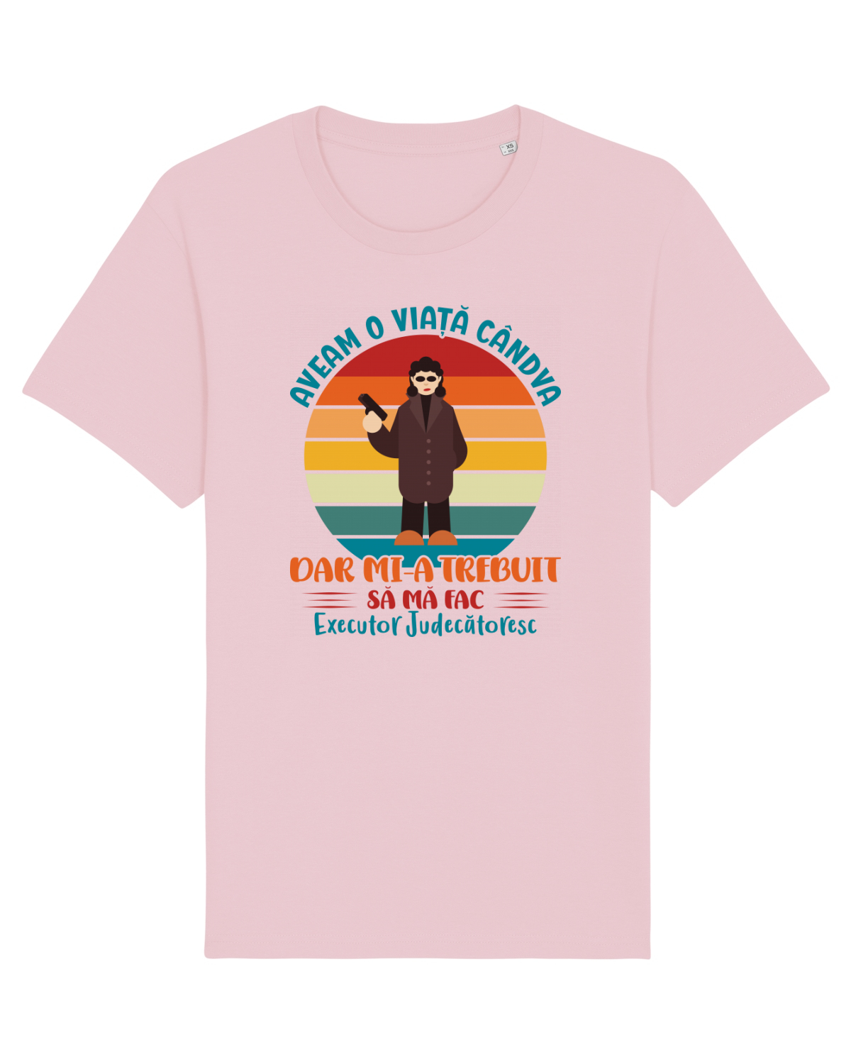 Tricou mânecă scurtă Unisex Rocker Cotton Pink