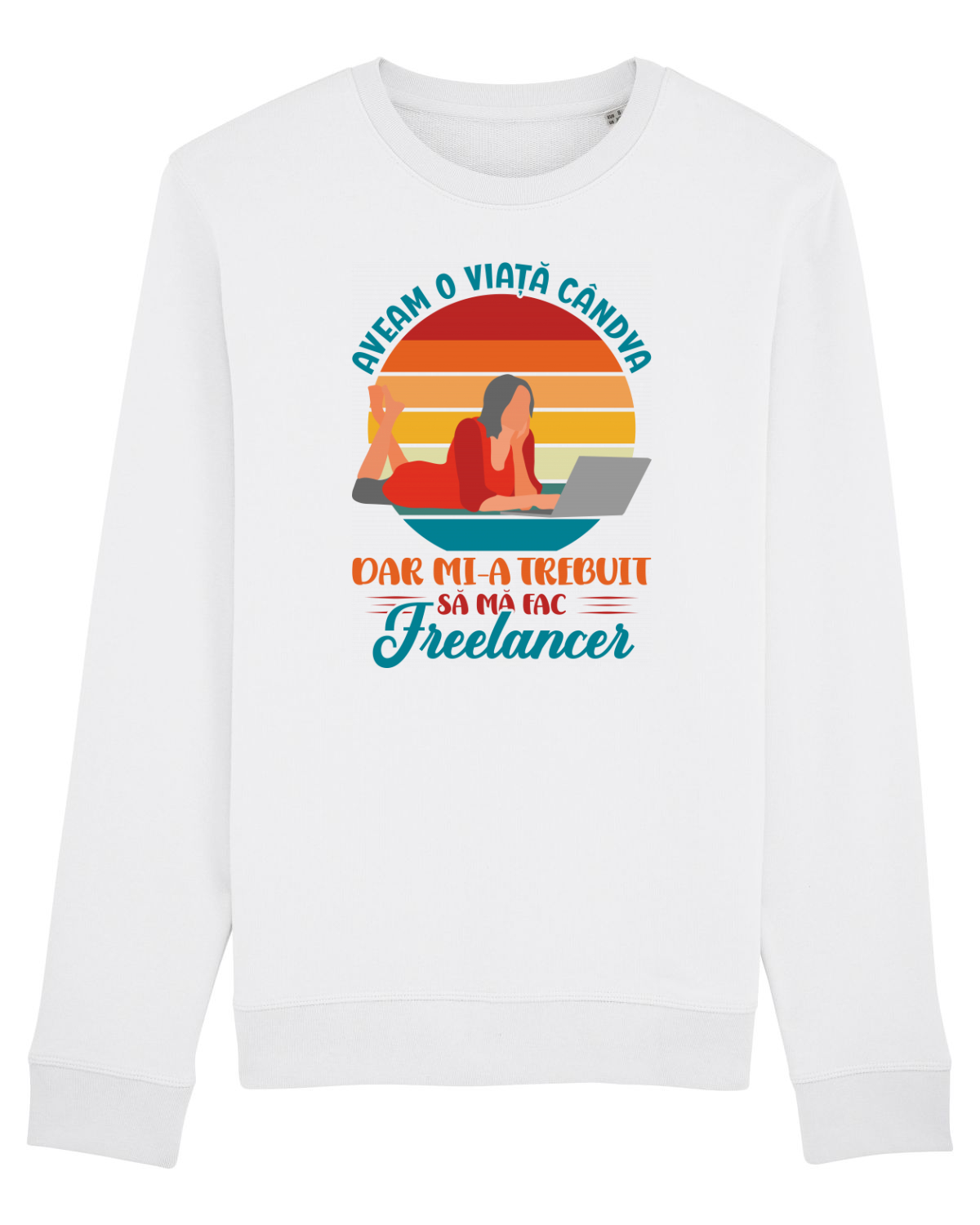 Bluză mânecă lungă Unisex Rise White