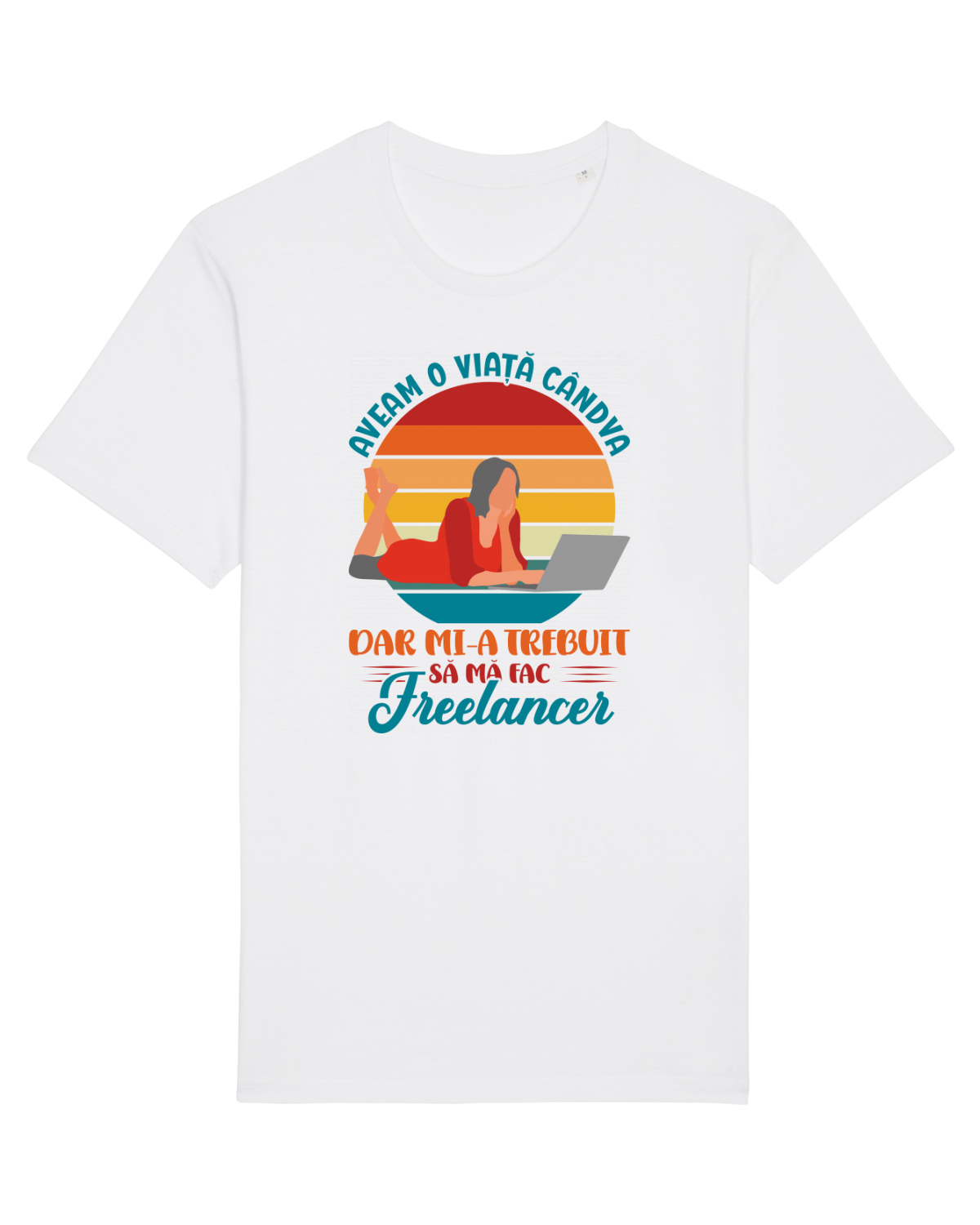 Tricou mânecă scurtă Unisex Rocker White