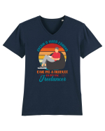 M-am făcut freelancer - el Tricou mânecă scurtă guler V Bărbat Presenter