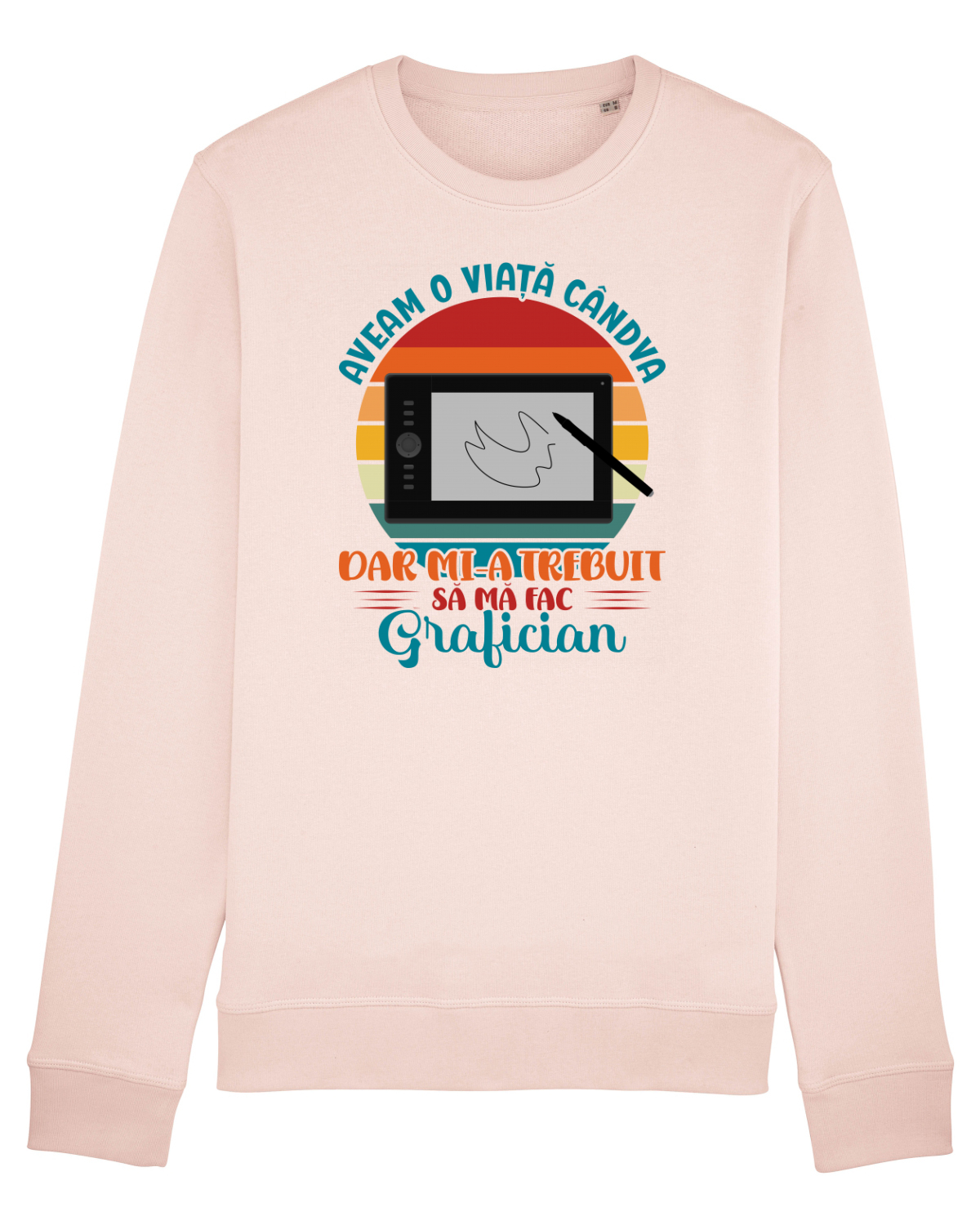 Bluză mânecă lungă Unisex Rise Candy Pink