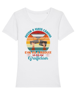 M-am făcut grafician - v2 Tricou mânecă scurtă guler larg fitted Damă Expresser