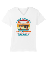 M-am făcut grafician - v2 Tricou mânecă scurtă guler V Bărbat Presenter