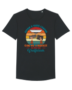 M-am făcut grafician - v2 Tricou mânecă scurtă guler larg Bărbat Skater