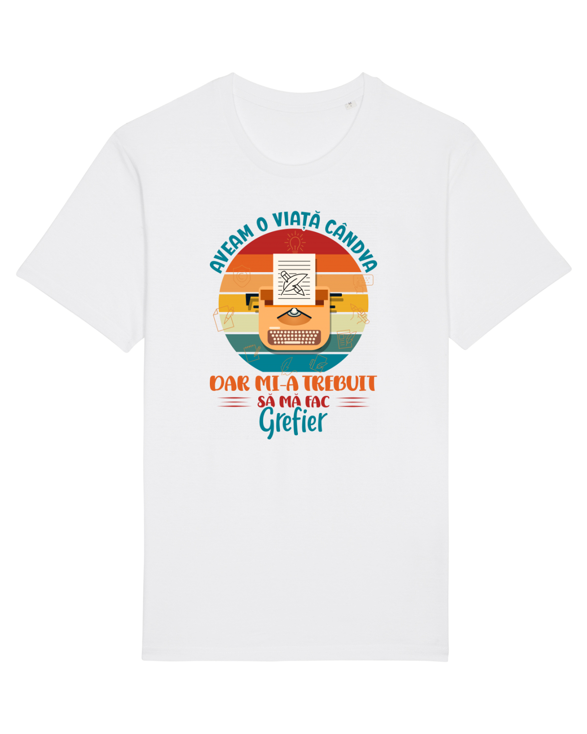 Tricou mânecă scurtă Unisex Rocker White