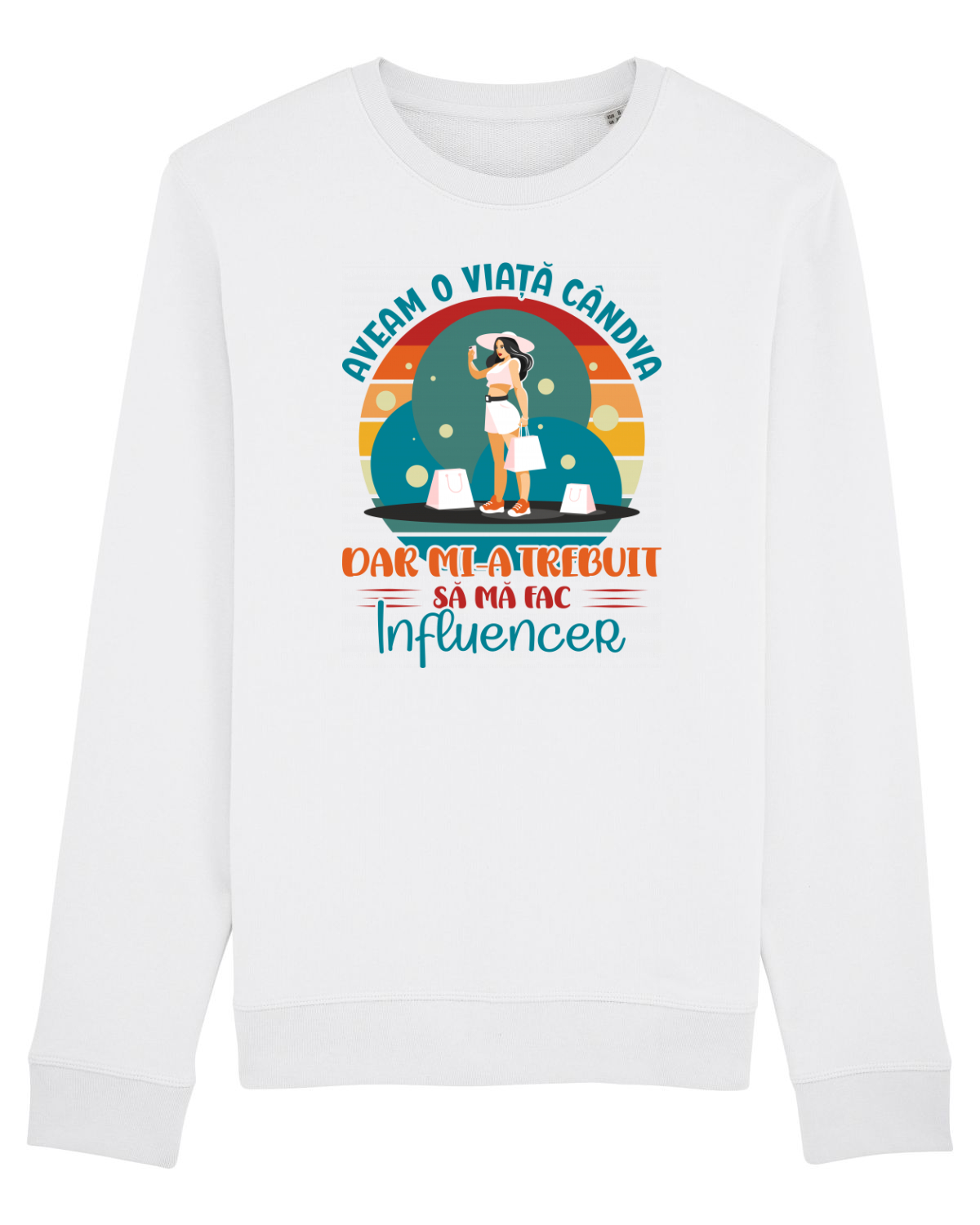 Bluză mânecă lungă Unisex Rise White