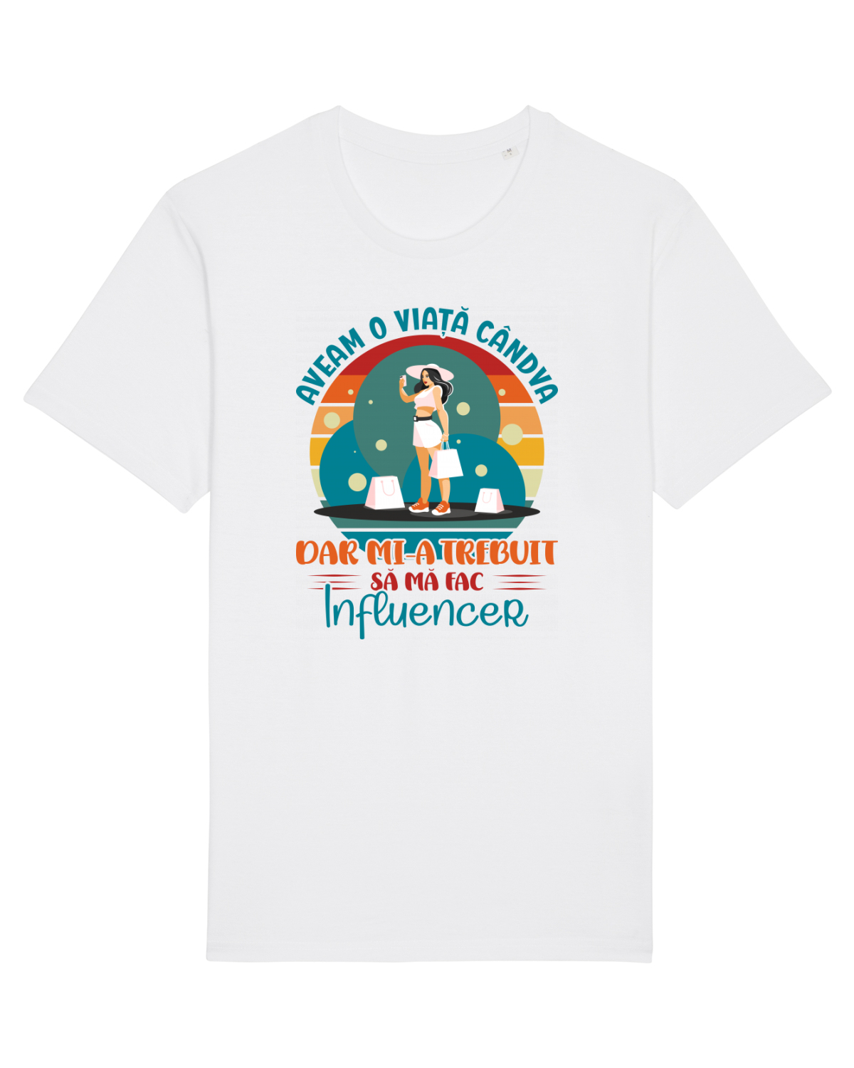 Tricou mânecă scurtă Unisex Rocker White