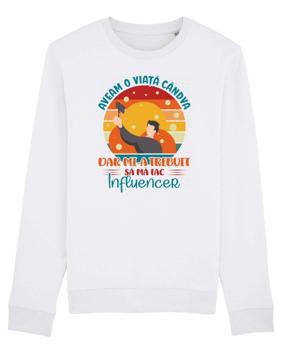 Bluză mânecă lungă Unisex Rise White