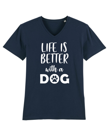 Life is better wit ha dog French Navy
