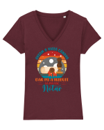 M-am făcut notar Tricou mânecă scurtă guler V Damă Evoker