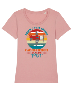 M-am făcut pilot Tricou mânecă scurtă guler larg fitted Damă Expresser