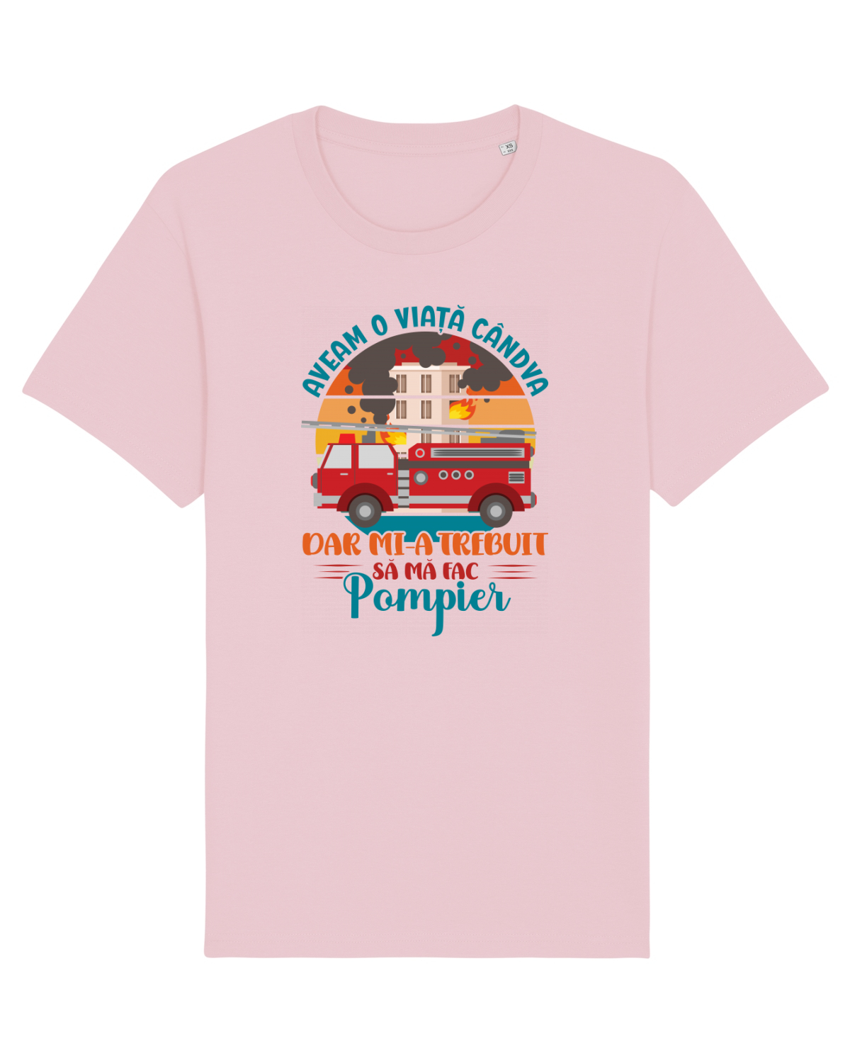 Tricou mânecă scurtă Unisex Rocker Cotton Pink
