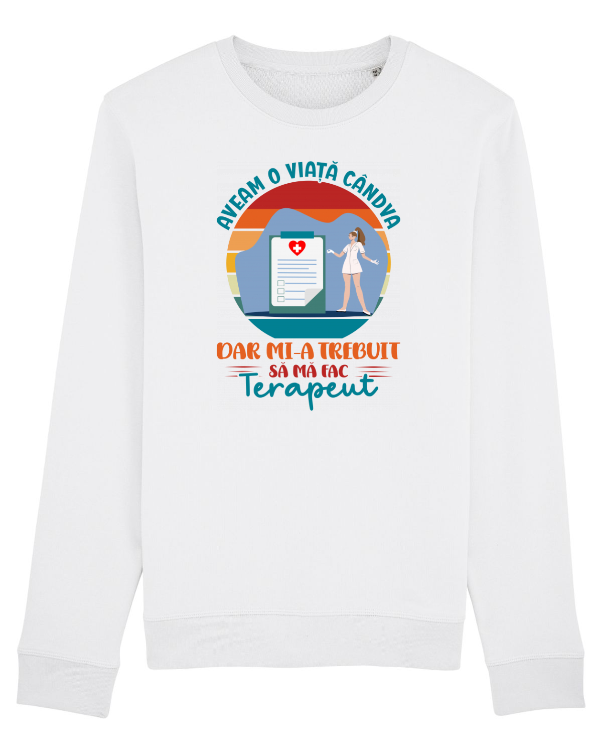 Bluză mânecă lungă Unisex Rise White