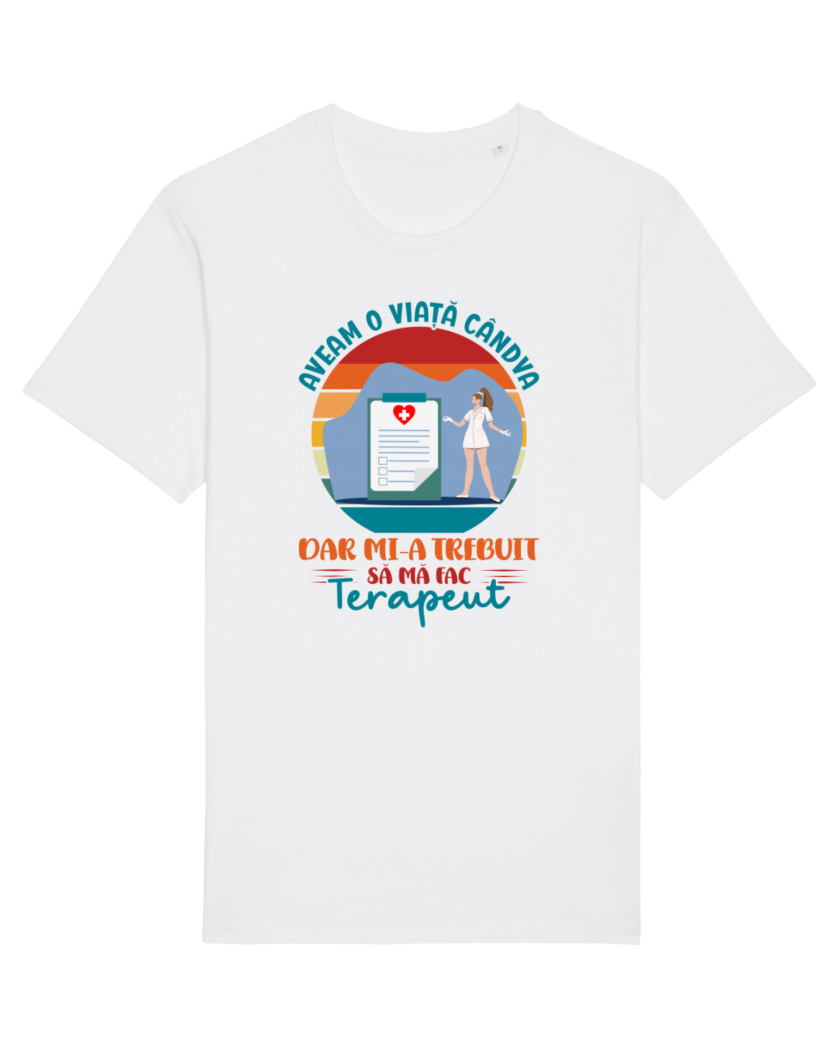 Tricou mânecă scurtă Unisex Rocker White