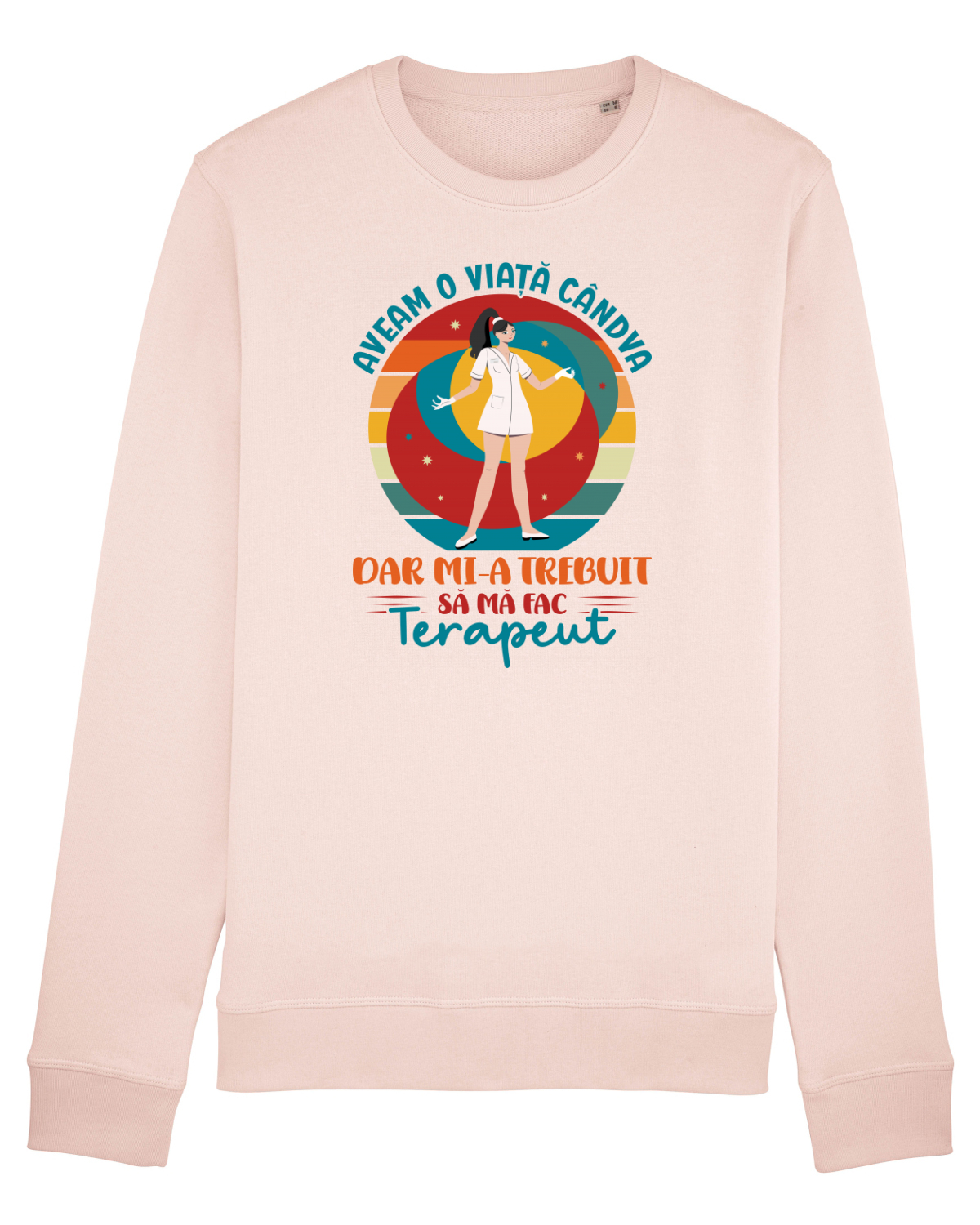 Bluză mânecă lungă Unisex Rise Candy Pink