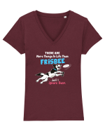 Frisbee Tricou mânecă scurtă guler V Damă Evoker