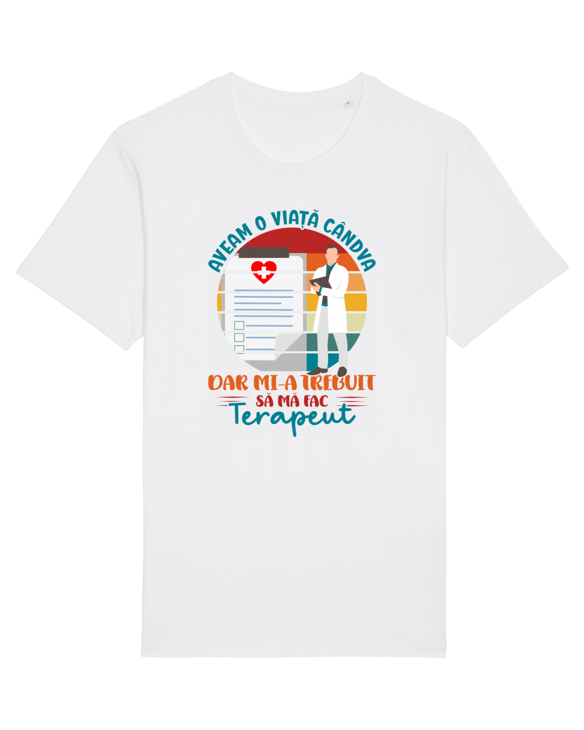 Tricou mânecă scurtă Unisex Rocker White