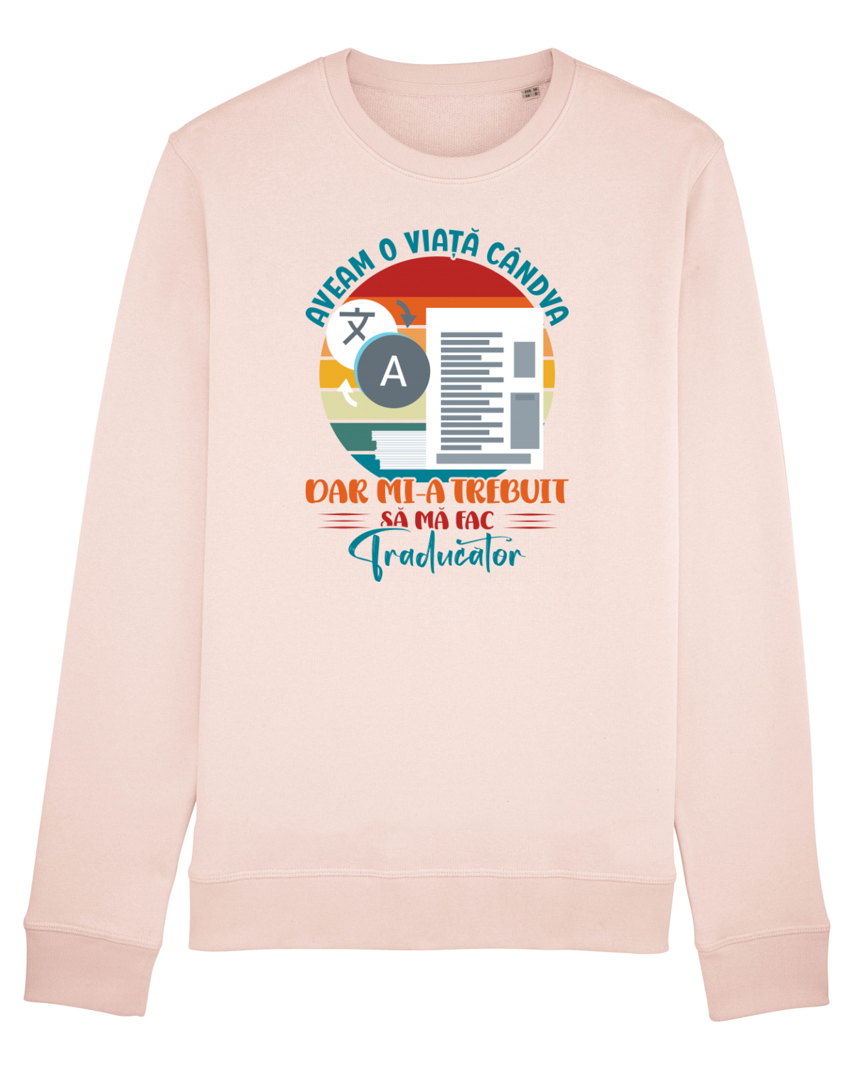 Bluză mânecă lungă Unisex Rise Candy Pink