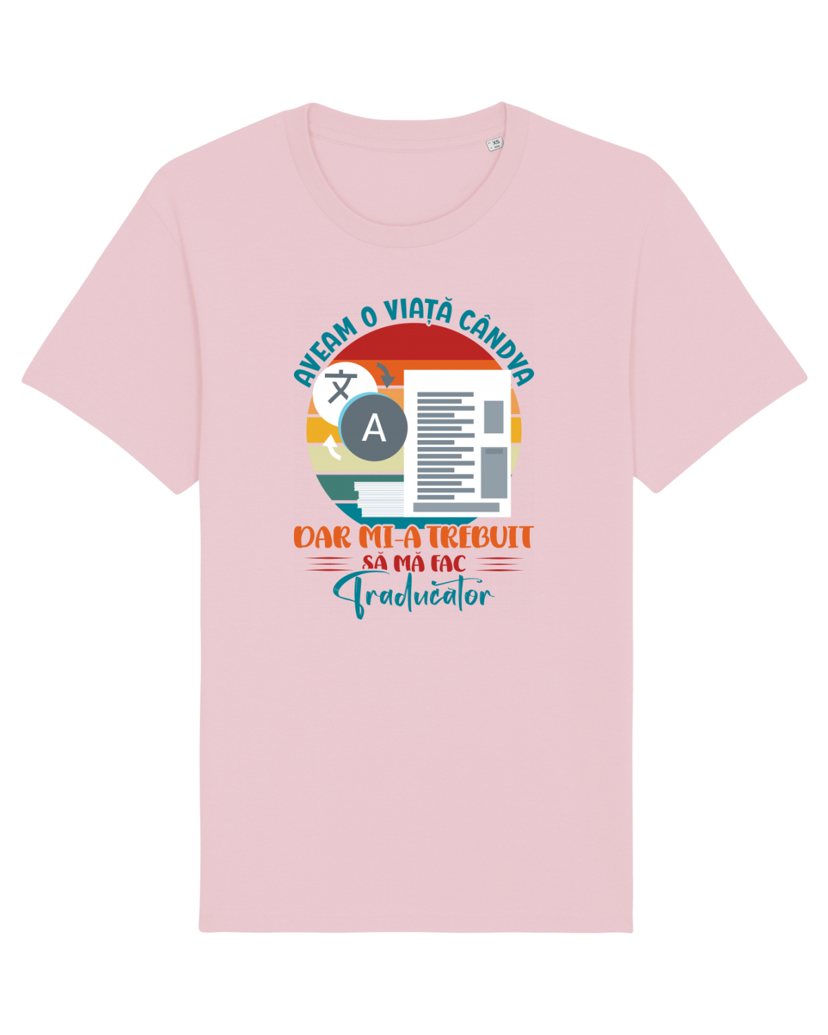 Tricou mânecă scurtă Unisex Rocker Cotton Pink