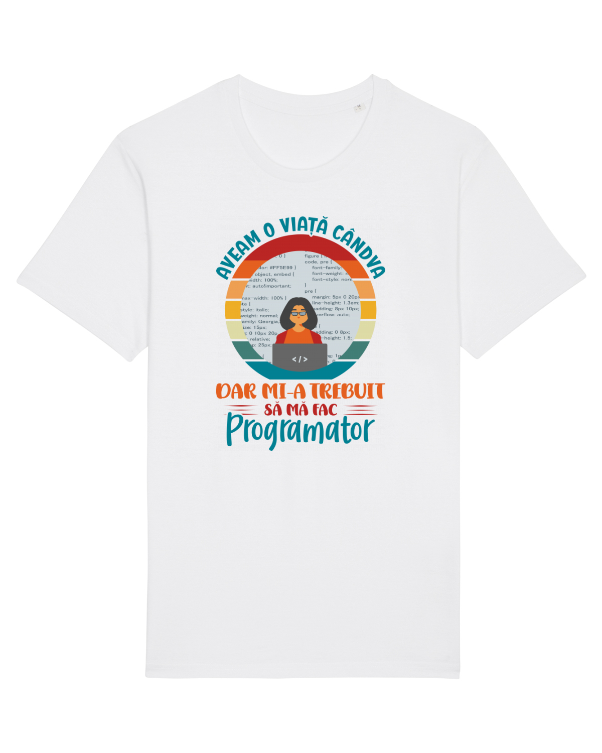 Tricou mânecă scurtă Unisex Rocker White