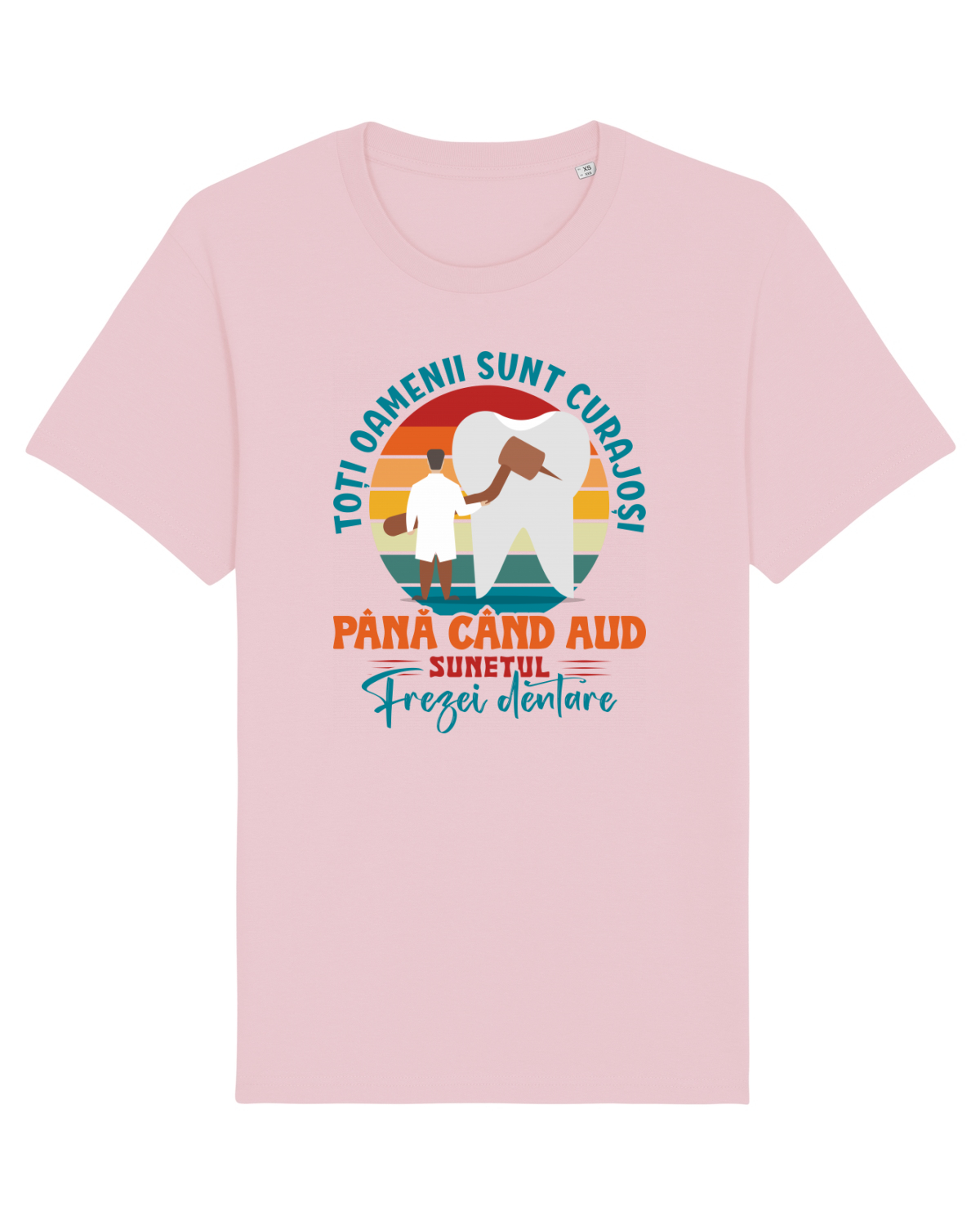 Tricou mânecă scurtă Unisex Rocker Cotton Pink