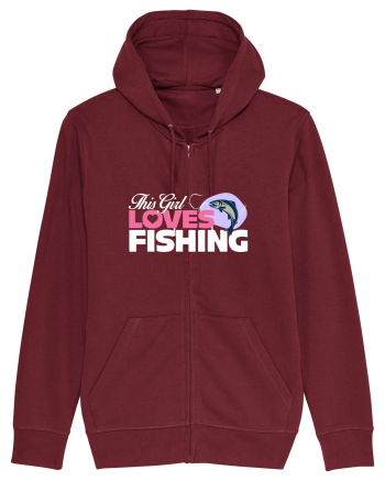 This girl loves fishing Burgundy