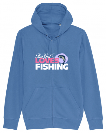 This girl loves fishing Bright Blue