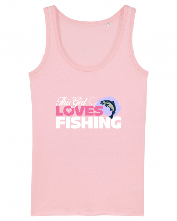 This girl loves fishing Cotton Pink