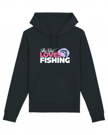 This girl loves fishing Black