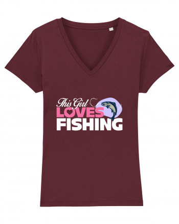 This girl loves fishing Burgundy