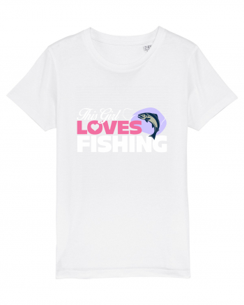 This girl loves fishing White