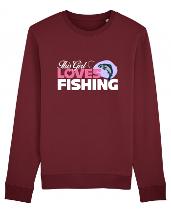 This girl loves fishing Burgundy