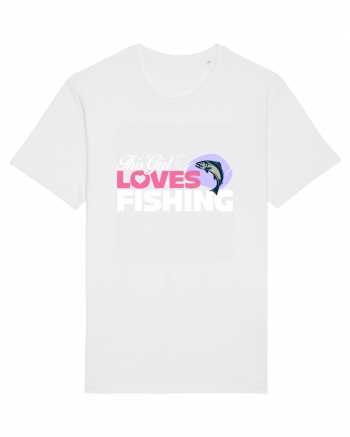 This girl loves fishing White