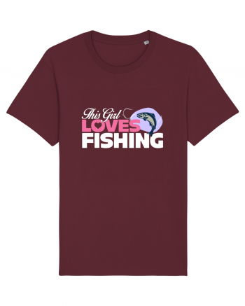 This girl loves fishing Burgundy