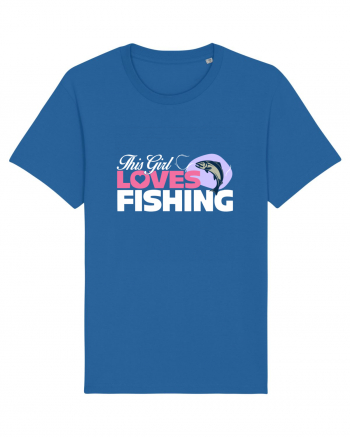 This girl loves fishing Royal Blue