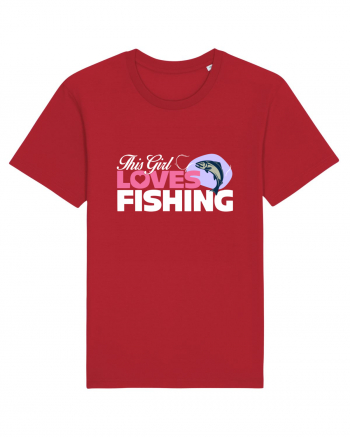 This girl loves fishing Red