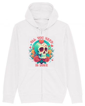 All You Need Is Love Valentine Skull White