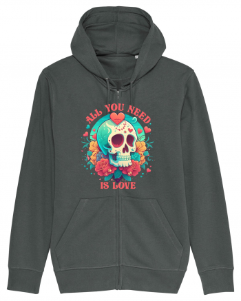 All You Need Is Love Valentine Skull Anthracite