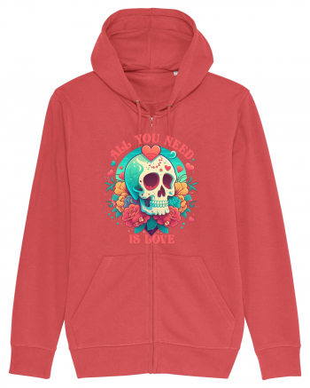 All You Need Is Love Valentine Skull Carmine Red