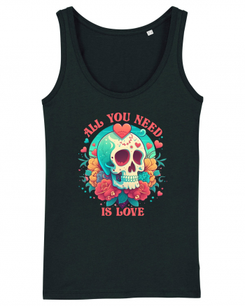 All You Need Is Love Valentine Skull Black