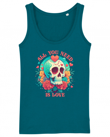 All You Need Is Love Valentine Skull Ocean Depth