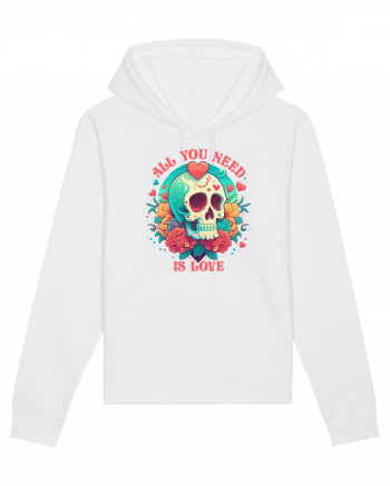 All You Need Is Love Valentine Skull White