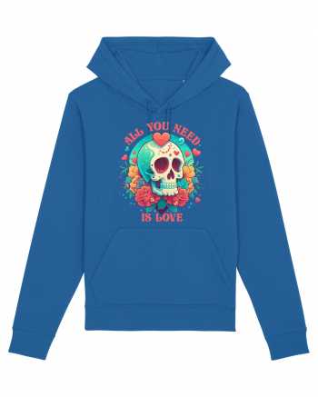 All You Need Is Love Valentine Skull Royal Blue