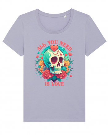 All You Need Is Love Valentine Skull Lavender