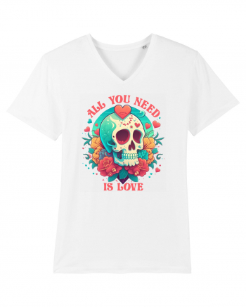 All You Need Is Love Valentine Skull White