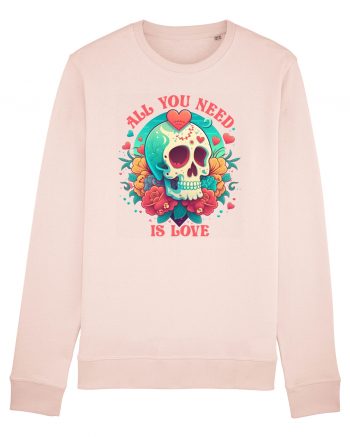 All You Need Is Love Valentine Skull Candy Pink